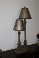 Tall, Double Light Table Lamp 35H