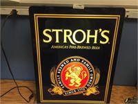 Vintage Stroh's Lighted Beer Sign