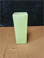 Floraline pottery square vase approx 12 inches