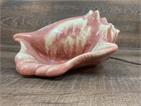 Mid Century Pink Conch Shell TV Lamp