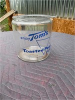Toms Toasted Peanuts Jar- no lid- see bottom