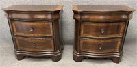 Pair of Banded Night Stands