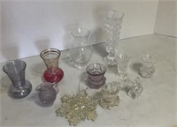 Bartlett Collins 3.75 “ Glass Bud Vase, L E Smith