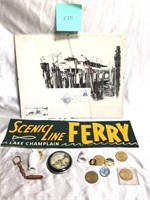 Ferry Memorabilia: Print of Port Kent ferry