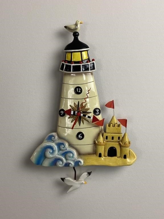 Allen Designs Beacon Light House Pendulum Clock,