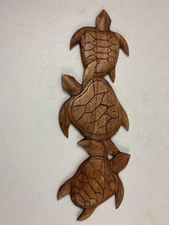 Hand carved Sea Turtle wall hanging