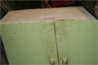 GREEN PRIMITVE CABINET...NO BACK