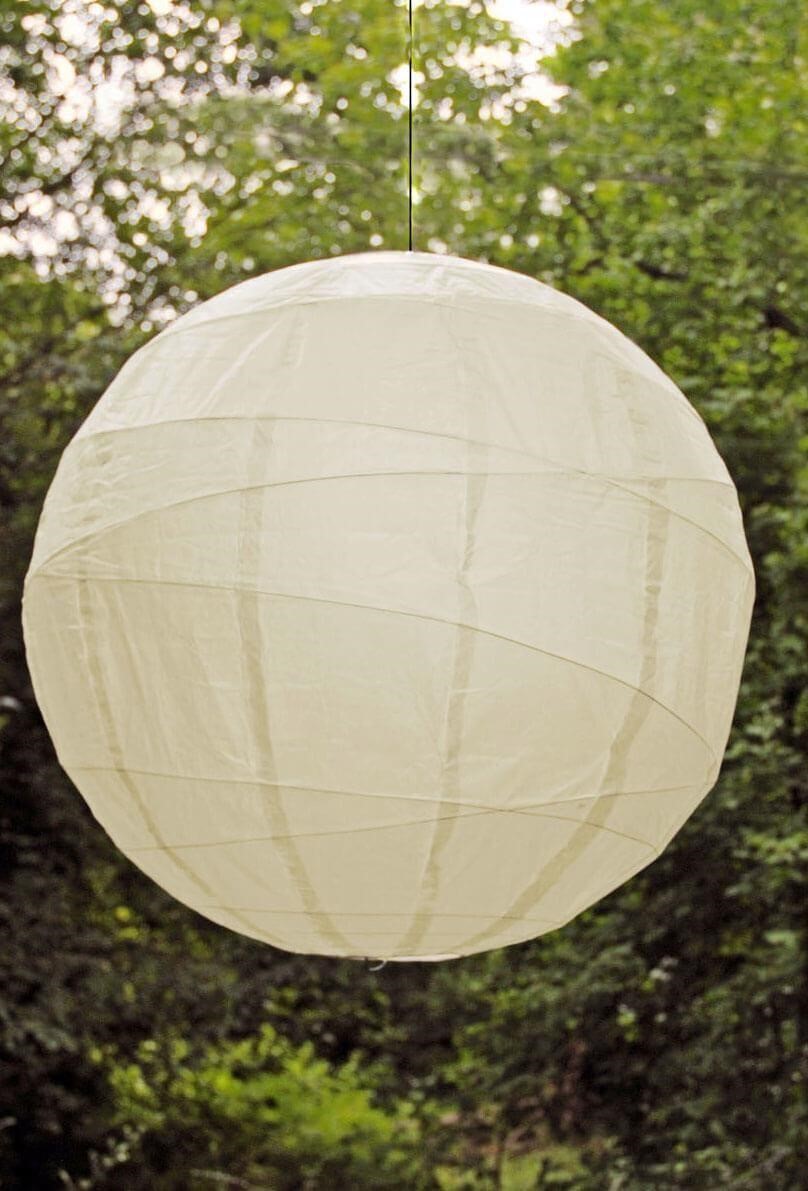 24 inches Large Paper Lantern Round Bamboo