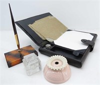 Inkwells, Schaeffer Fountain Pen & Writing Case