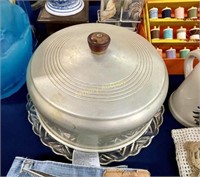 VINTAGE CAKE DOME WITH GLASS CAKE PLATE