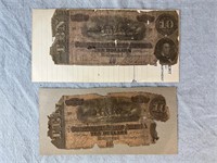 The Confederate States of America $10 Bills