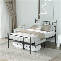 Full Size Metal Platform Bed Frame with Headboard