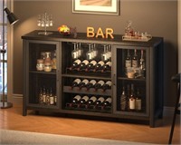 IBF Industrial Wine Bar Cabinet, Rustic Coffee