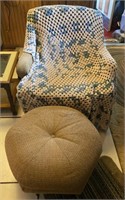 Armchair (29" x 30” x 30”) w/ Matching Ottoman