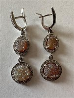 STERLING SILVER DRUZY EARRINGS