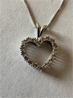 10K GOLD HEART PENDANT / NECKLACE