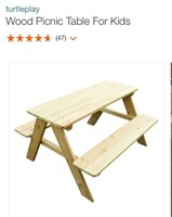 Wood Picnic Table For Kids