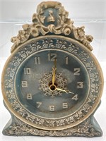 Vintage blue incolay clock