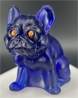 Vintage Westmorland Cobalt Satin Bulldog