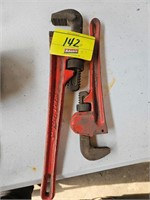 (2) PIPE WRENCHES