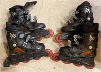 Two pairs of in-line skates with urethane