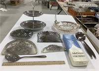 Serving trays lot w/ spoons