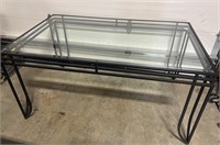 Metal Table With Glass Top