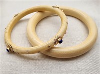 Ivory Bangle Bracelets (2)