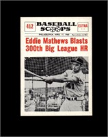 1961 Nu Card Scoops #412 Eddie Mathews NRMT+