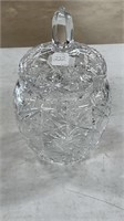 Lead Crystal Covered Biscuit Jar