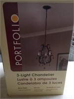 Three light chandelier