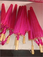 10 pink umbrellas for part or special occasion