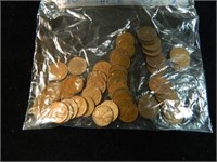 50 Mixed Wheat Pennies
