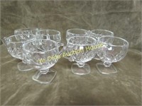 Indiana glass Oleander Willow Footed Punch Cups