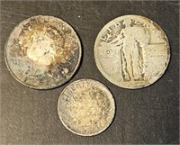 3 US Silver Coins