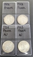 1922-25 US Silver Peace Dollars