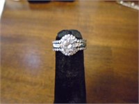 LADY'S CREATED DIAMOND RING