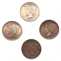 1922,23,24,26 Peace dollars