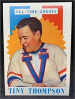 1960-61 Topps #55 Tiny Thompson Hockey Card