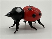 Blown Glass Ladybug Miniature Figurine