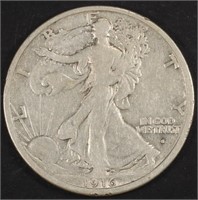 1916-S WALKING HALF DOLLAR VF