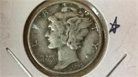 1945 mercury dime silver coin