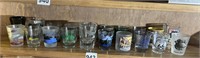 ASSORTED SHOT GLASSES, ROUTE 66, CAYMAN ISLANDS,