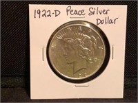 1922D Peace Dollar