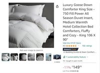 B1761 Luxury Goose Down Comforter King Size