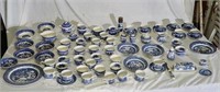 China. set of Blue Willow dishes Churchill &