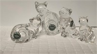 Lenox Crystal Cat Figurines