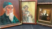 RARE Janet O'Leary,Original Oil Chinese Man by MiM