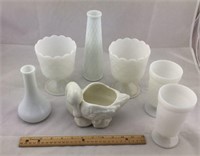Assortment of Milk Glass Pieces