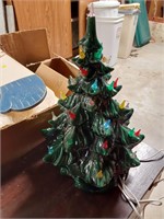 Ceramic Christmas Tree* in lidded tote